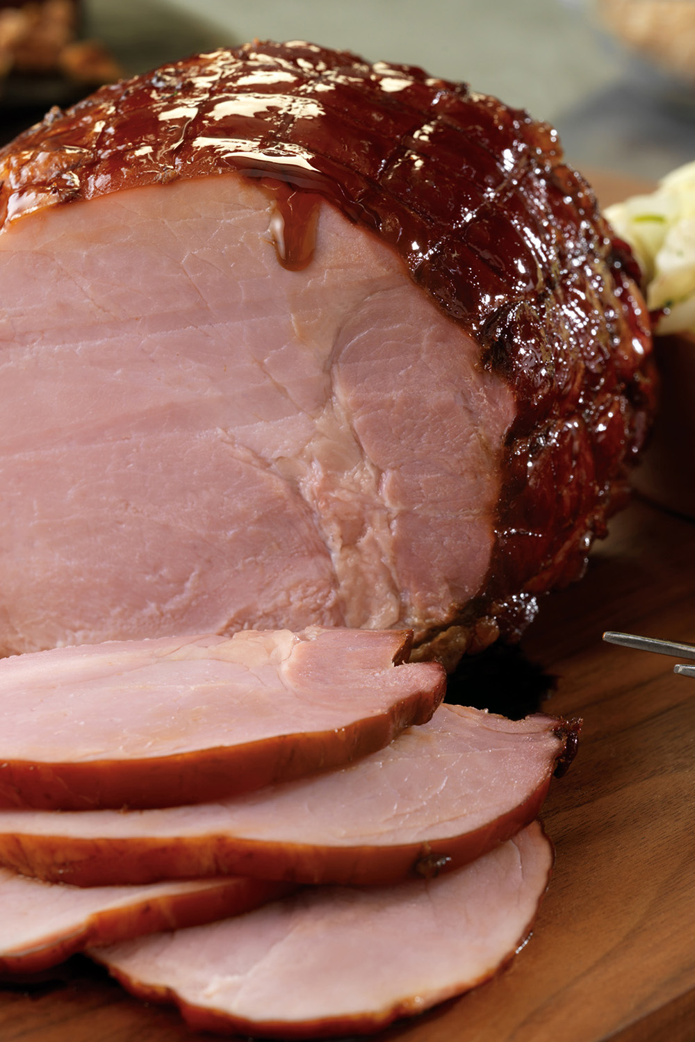 Apple Cider Ham With Molasses Glaze With Warm Cabbage, Farro, and ...